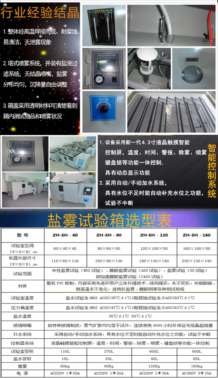 鹽霧試驗(yàn)箱選型表