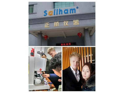 歡迎德國帥哥Erik來廠參觀，實地考察后